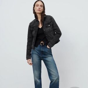 NWT Zara Tailored Denim Jacket Sz S